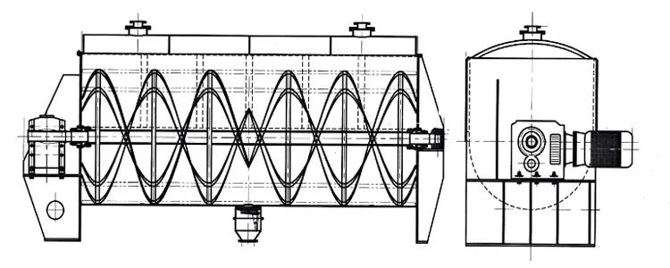 Longxing Horizontal Ribbon Mixing Blender of Dry Mixing Mortar Production Equipment