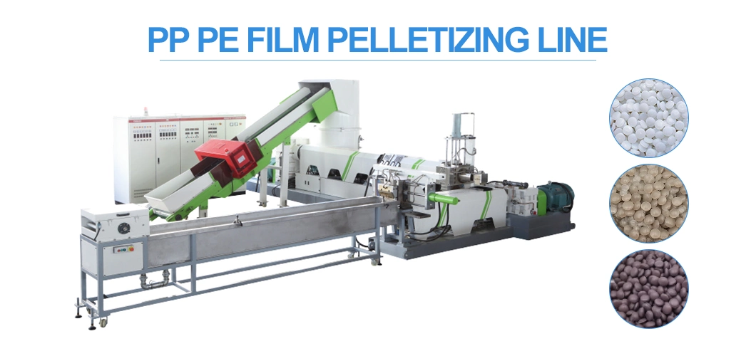 Waste Plastic Hard/Soft Material PE Scraps LDPE Pelletizer Machine PE PP Pet Pellet Masterbatch Making Machine for Recycle Plastic